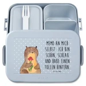 Mr. & Mrs. Panda Bento Box Otter Blumenstrauß Motiv mit Spruch in Blau Pastell günstig kaufen | limango Neuheit