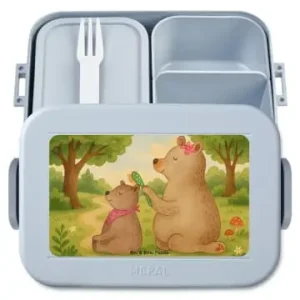 Kostenloser Versand Mr. & Mrs. Panda Bento Box Bär Kind Design ohne Spruch in Blau Pastell günstig kaufen | limango