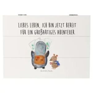 Sonderaktion Mr. & Mrs. Panda Box Pinguin & Maus Wanderer mit Spruch in Weiß günstig kaufen | limango