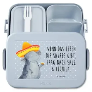 Preisreduziert Mr. & Mrs. Panda Bento Box Axolotl Tequila Motiv mit Spruch in Blau Pastell günstig kaufen | limango