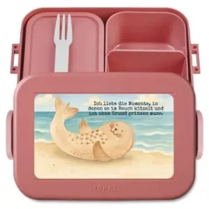 Wochenendangebot Mr. & Mrs. Panda Bento Box Robbe Liegen Design mit Spruch in Rot Pastell günstig kaufen | limango