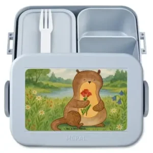 Mr. & Mrs. Panda Bento Box Otter Blumenstrauß Design ohne Spruch in Blau Pastell günstig kaufen | limango Top-Angebot
