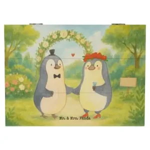 Mr. & Mrs. Panda Box Hochzeit Pinguin Design ohne Spruch in Weiß günstig kaufen | limango Top-Seller