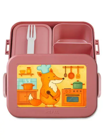 Mr. & Mrs. Panda Bento Box Fuchs Koch Design ohne Spruch in Rot Pastell günstig kaufen | limango Online Kaufen