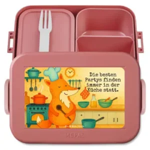 Sale Mr. & Mrs. Panda Bento Box Fuchs Koch Design mit Spruch in Rot Pastell günstig kaufen | limango