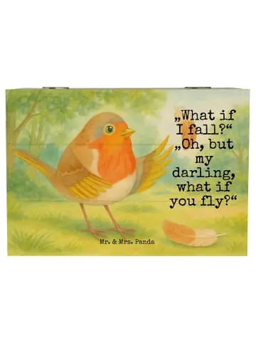 Mr. & Mrs. Panda Box Rotkehlchen Federn Design mit Spruch in Weiß günstig kaufen | limango Schnäppchen