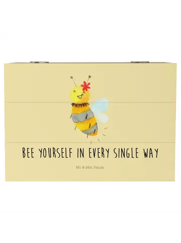 Neue Ware Mr. & Mrs. Panda Box Biene Blume mit Spruch in Gelb Pastell günstig kaufen | limango