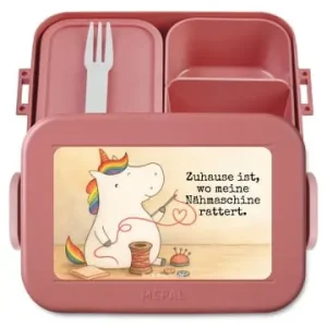 Mr. & Mrs. Panda Bento Box Einhorn Näherin Design mit Spruch in Rot Pastell günstig kaufen | limango Beliebt