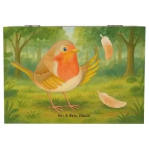 Mr. & Mrs. Panda Box Rotkehlchen Federn Design ohne Spruch in Weiß günstig kaufen | limango Top-Angebot