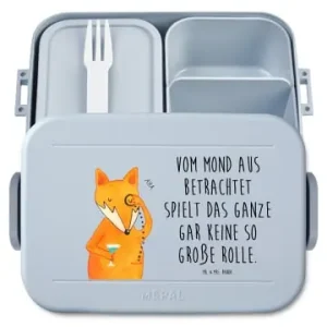 Saisonangebot Mr. & Mrs. Panda Bento Box Fuchs Lord Motiv mit Spruch in Blau Pastell günstig kaufen | limango