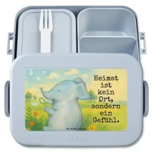 Mr. & Mrs. Panda Bento Box Elefant Seifenblasen Design mit Spruch in Blau Pastell günstig kaufen | limango Super-Preis