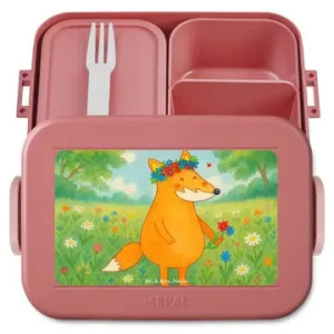 Mr. & Mrs. Panda Bento Box Fuchs Blumen Design ohne Spruch in Rot Pastell günstig kaufen | limango Billig