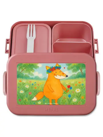 Mr. & Mrs. Panda Bento Box Fuchs Blumen Design ohne Spruch in Rot Pastell günstig kaufen | limango Billig