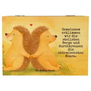 Schneller Versand Mr. & Mrs. Panda Box Igel händchenhaltend Design mit Spruch in Weiß günstig kaufen | limango