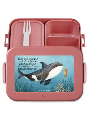 Mr. & Mrs. Panda Bento Box Orca Design mit Spruch in Rot Pastell günstig kaufen | limango Zertifiziert