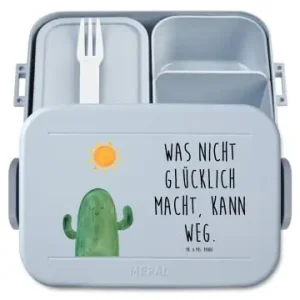 Direktkauf Mr. & Mrs. Panda Bento Box Kaktus Sonne Motiv mit Spruch in Blau Pastell günstig kaufen | limango