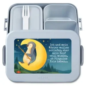 Mr. & Mrs. Panda Bento Box Pinguin Mond Design mit Spruch in Blau Pastell günstig kaufen | limango Preis Gesenkt