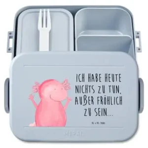 Mr. & Mrs. Panda Bento Box Axolotl Hurra Motiv mit Spruch in Blau Pastell günstig kaufen | limango Meistverkauft