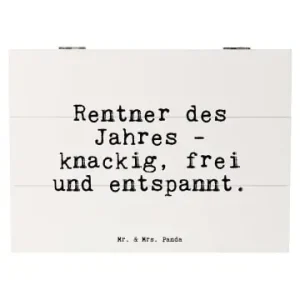 Mr. & Mrs. Panda Box Rentner des Jahres -... mit Spruch in Weiß günstig kaufen | limango Kostenloser Versand
