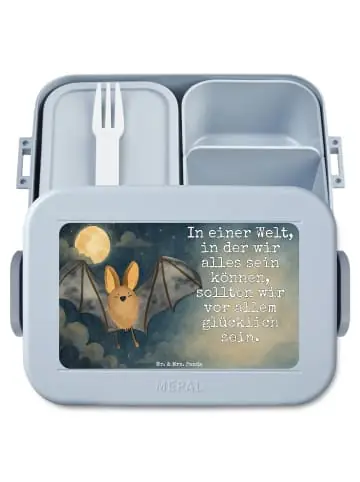 Geprüft Mr. & Mrs. Panda Bento Box Fledermaus Flügel Design mit Spruch in Blau Pastell günstig kaufen | limango