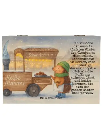 Heißes Angebot Mr. & Mrs. Panda Box Igel Maronen Design mit Spruch in Weiß günstig kaufen | limango