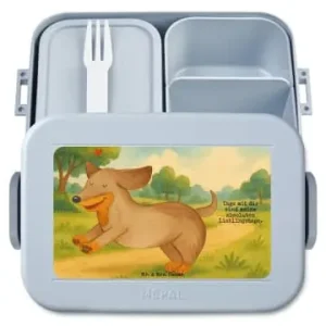 Mr. & Mrs. Panda Bento Box Hund Dackel Design mit Spruch in Blau Pastell günstig kaufen | limango Heißes Angebot