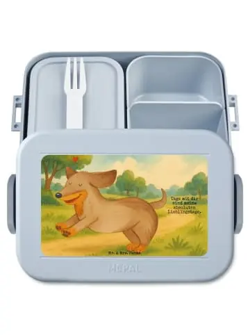 Mr. & Mrs. Panda Bento Box Hund Dackel Design mit Spruch in Blau Pastell günstig kaufen | limango Heißes Angebot