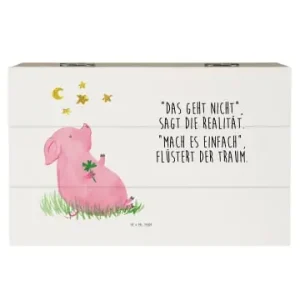Finale Aktion Mr. & Mrs. Panda Box Schwein Glück mit Spruch in Weiß günstig kaufen | limango