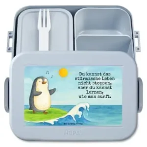 Mr. & Mrs. Panda Bento Box Pinguin Surfer Design mit Spruch in Blau Pastell günstig kaufen | limango Sofort Bestellen