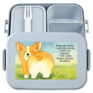 Mr. & Mrs. Panda Bento Box Corgi Po Design mit Spruch in Blau Pastell günstig kaufen | limango Schneller Versand