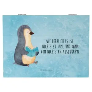 Heißes Angebot Mr. & Mrs. Panda Box Pinguin Buch mit Spruch in Eisblau günstig kaufen | limango