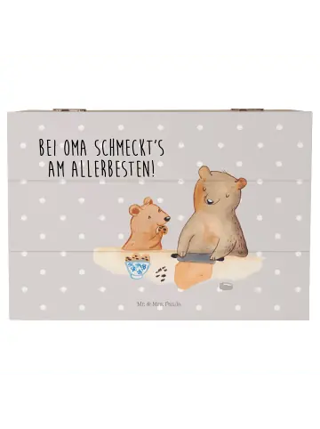 Knallerangebot Mr. & Mrs. Panda Box Oma Backen mit Spruch in Grau Pastell günstig kaufen | limango