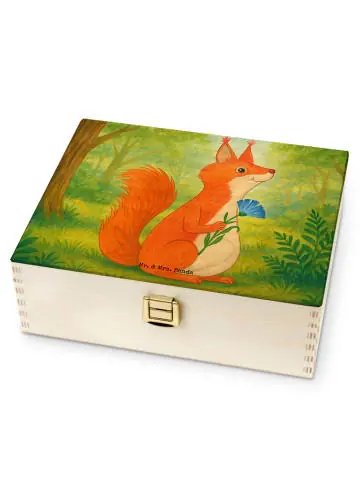 Kracherpreis Mr. & Mrs. Panda Tee Box Eichhörnchen Blume Design ohne Spruch in Weiß günstig kaufen | limango