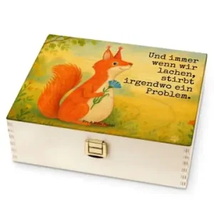 Expressversand Mr. & Mrs. Panda Tee Box Eichhörnchen Blume Design mit Spruch in Weiß günstig kaufen | limango