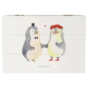 Neue Ware Mr. & Mrs. Panda Box Hochzeit Pinguin ohne Spruch in Weiß günstig kaufen | limango