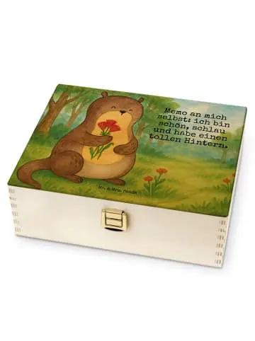 Mr. & Mrs. Panda Tee Box Otter Blumenstrauß Design mit Spruch in Weiß günstig kaufen | limango Abverkauf