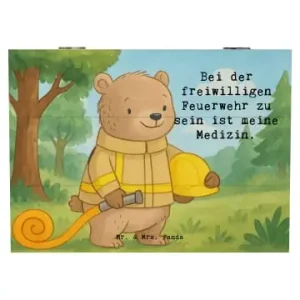 Mr. & Mrs. Panda Box Bär Freiwillige Feuerwehr Design mit Spruch in Weiß günstig kaufen | limango Solange Der Vorrat Reicht