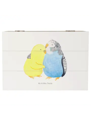 Jetzt Bestellen Mr. & Mrs. Panda Box Wellensittich Liebe ohne Spruch in Weiß günstig kaufen | limango