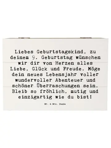 Mr. & Mrs. Panda Box Spruch 9. Geburtstag Glück mit Spruch in Weiß günstig kaufen | limango Neue Ware