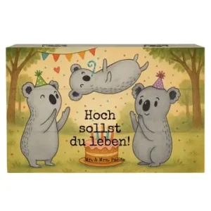 Angebot Mr. & Mrs. Panda Box Koalas Geburtstag Design mit Spruch in Weiß günstig kaufen | limango