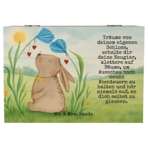 Angebot Mr. & Mrs. Panda Box Hase Blume Design mit Spruch in Weiß günstig kaufen | limango