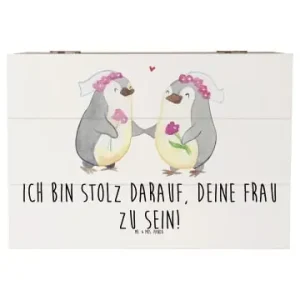 Neu Mr. & Mrs. Panda Box Pinguine Lesbian Pride mit Spruch in Weiß günstig kaufen | limango