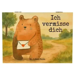 Mr. & Mrs. Panda Box Bär Vermissen Design mit Spruch in Weiß günstig kaufen | limango Sale