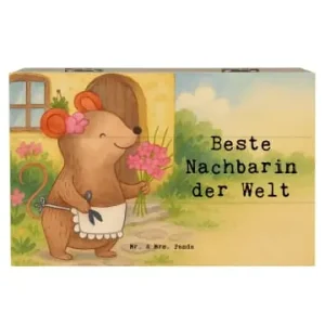 Neuheit Mr. & Mrs. Panda Box Maus Beste Nachbarin der Welt Design mit Sp... in Weiß günstig kaufen | limango