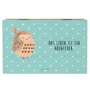 Bestseller Mr. & Mrs. Panda Box Eule Federschmuck mit Spruch in Türkis Pastell günstig kaufen | limango
