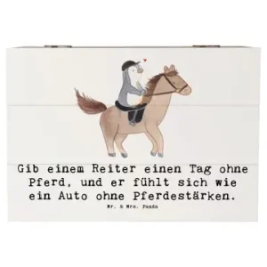 Finale Aktion Mr. & Mrs. Panda Box Reitsport Liebe mit Spruch in Weiß günstig kaufen | limango