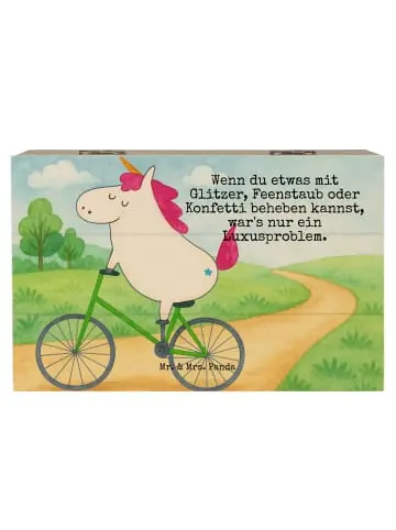 Mr. & Mrs. Panda Box Einhorn Radfahrer Design mit Spruch in Weiß günstig kaufen | limango Garantierte Lieferung