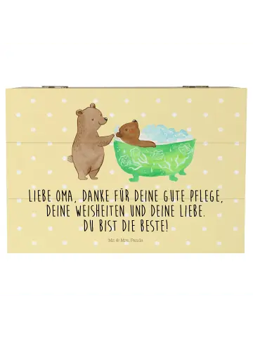 Mr. & Mrs. Panda Box Oma Baden mit Spruch in Gelb Pastell günstig kaufen | limango Abverkauf