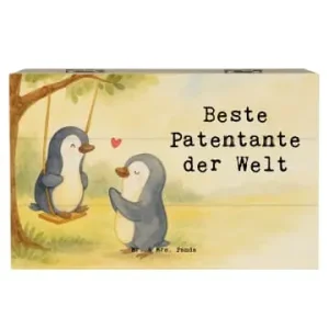 Angebot Mr. & Mrs. Panda Box Pinguin Beste Erfindungante der Welt Design mi... in Weiß günstig kaufen | limango