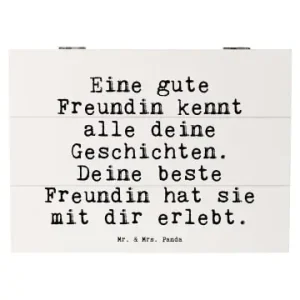 Knallerangebot Mr. & Mrs. Panda Box Eine gute Freundin kennt... mit Spruch in Weiß günstig kaufen | limango